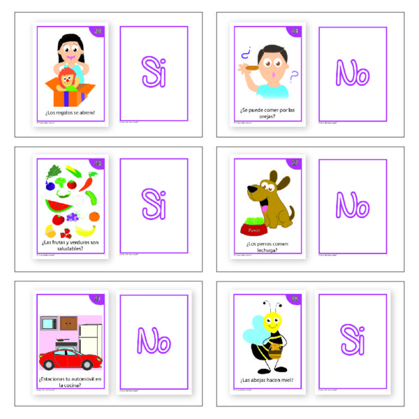 Tarjetas de Lenguaje- ¿Si o No? - Imagen 3