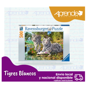Rompecabezas 500 Piezas- Tigres Blancos