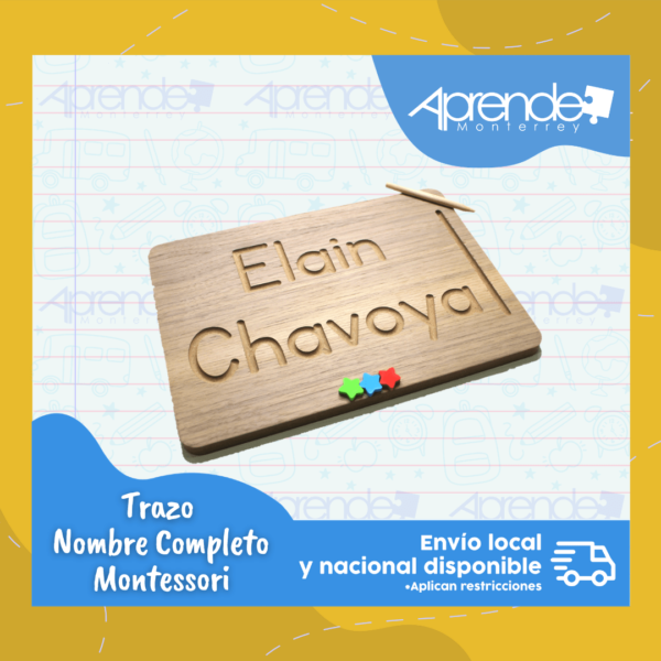 Trazo Nombre Completo Montessori - Imagen 2