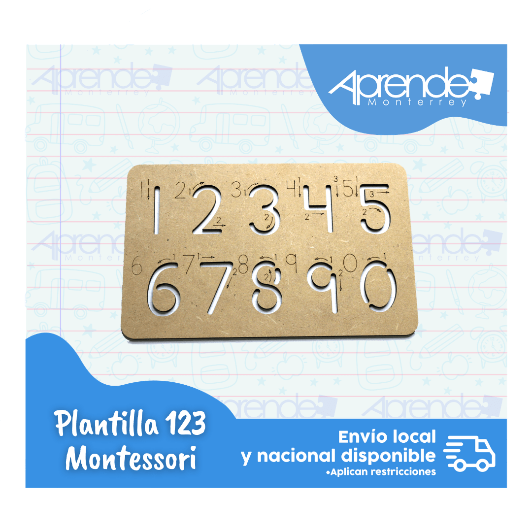 Plantilla 123 Montessori